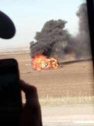 Машина сгорела дотла. На кизильской трассе погиб молодой водитель